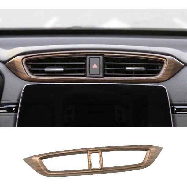 Car Accessories Fit For Honda CR-V CRV 2017 2018 2019 2020 2021 2022 Interior Center Console Middle AC Air Outlet Vent Trim (Matte Silver) ABS 1 PC