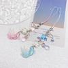 NEW Fashion Lovely Lucky Koi Mobile Phone Chain Winged Star Pendant Keychain Women Bags Accessories Gift