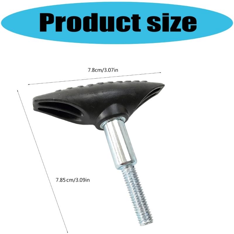 MultiPurpose 8mm T Handle Fitness Bolt NonSlip Grip Plastic Head Hand Twist Nut Knob Screw Bolts Exercise Equipment Part