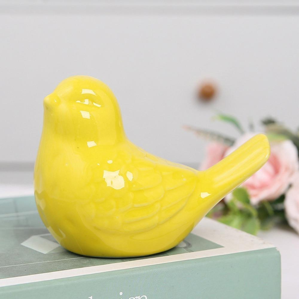 1/2PCS New Ceramic Bird Ornaments 6 Colors Decoration Crafts Simulated Bird Simulated Animals Home Decor
