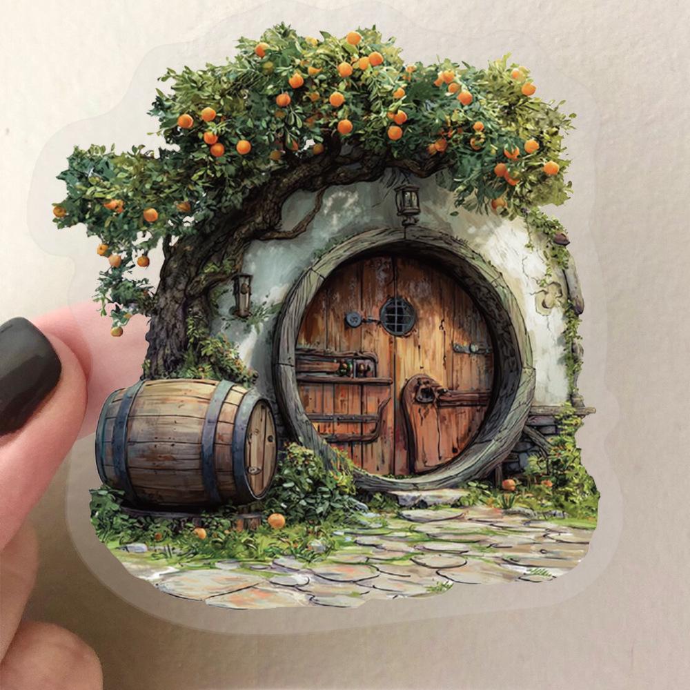 50 Forest-Themed Green Cartoon Stickers: Transparent, Waterproof for Journals, Phones, Luggage Decor