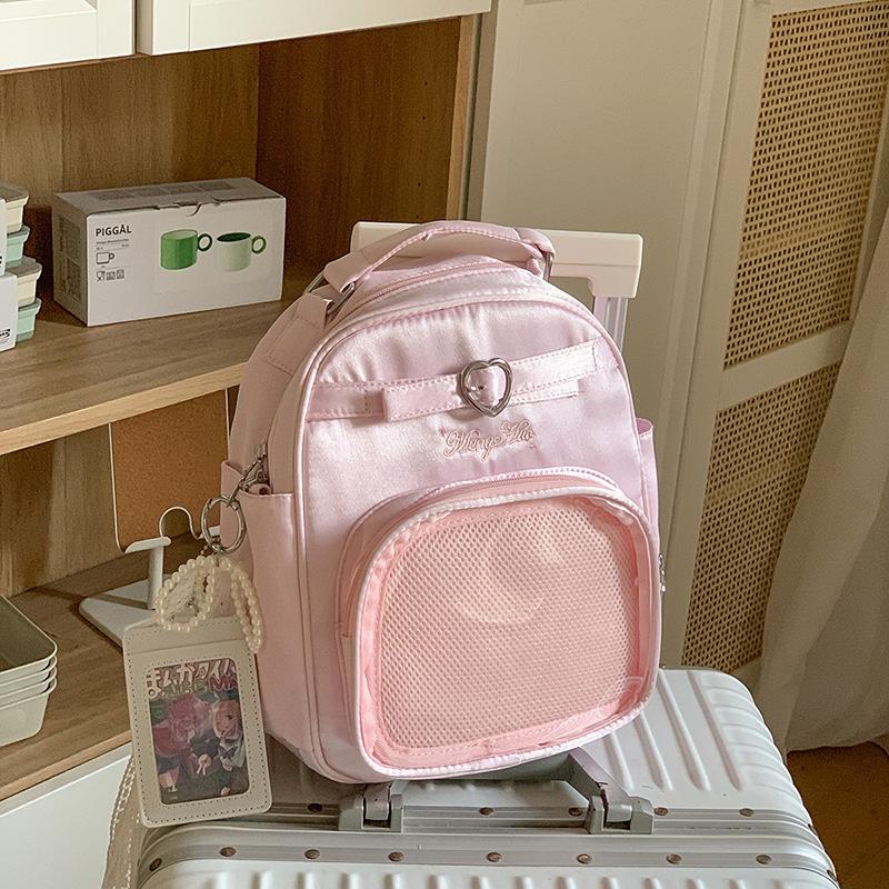 New Fashion Cute Bag Transparent Large Capacity Leisure Handbag Student Girl Shoulder Bag Backpack