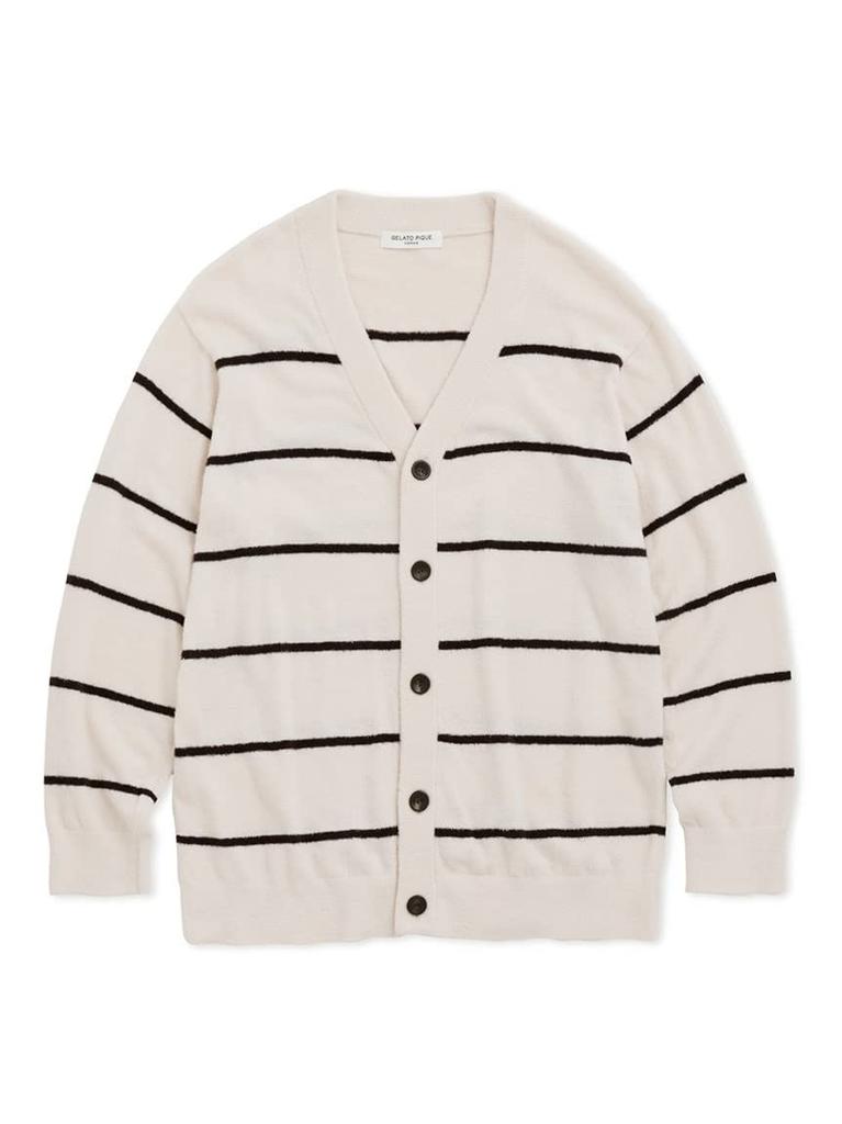 Gelato Pique HOMME Smoothie Border Cardigan PMNT231118 IVR M Temperature-Regulating Men's