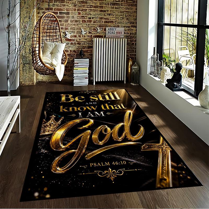 Be Still and Know I Am God Carpet Non-slip Rug Suitable for Living Room and Bedroom Sofas