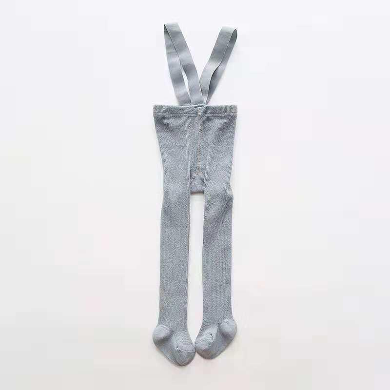 Breathable High Waist Baby Overalls Tights with Navel Protection - Solid Color Kids' Tights