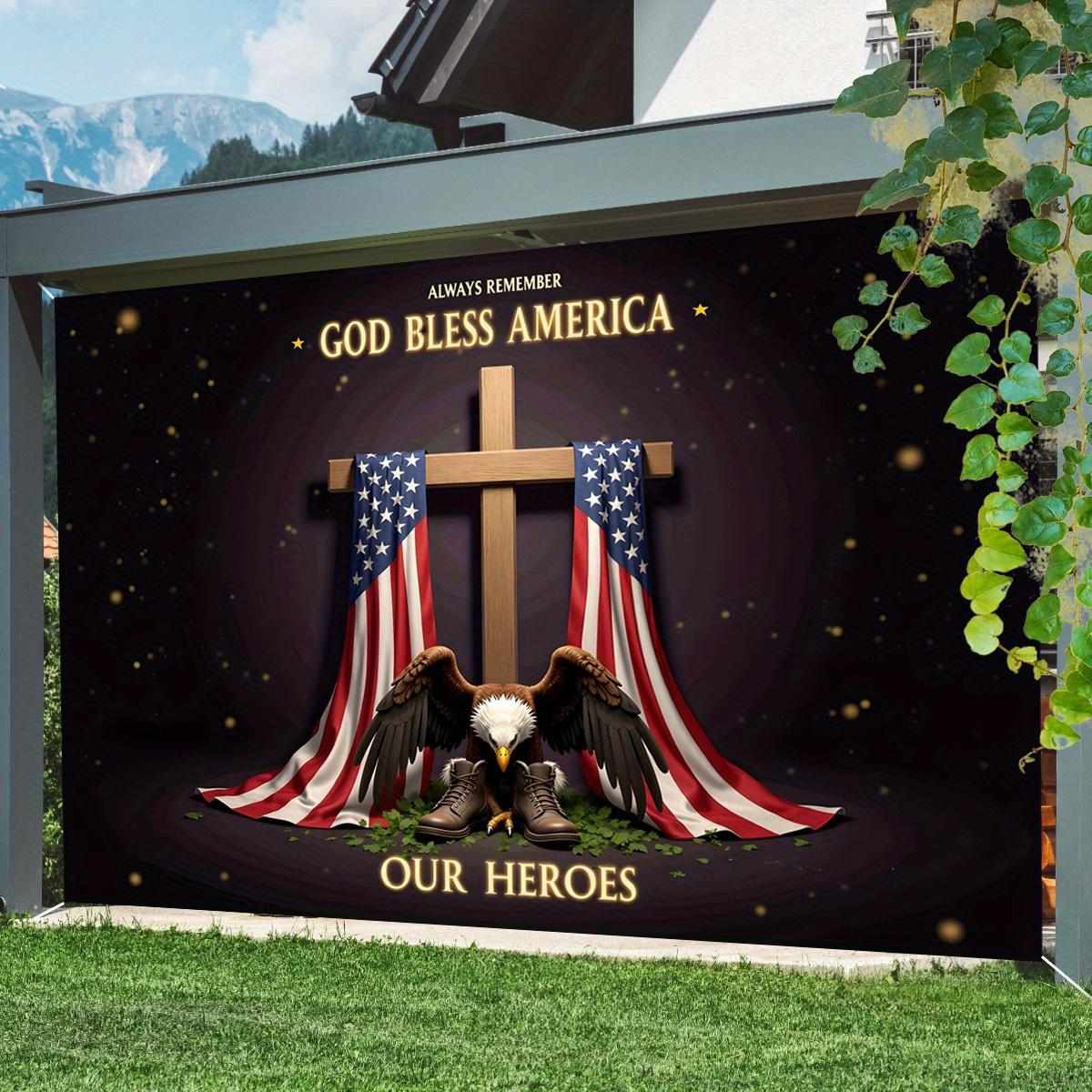 Patriotic Memorial Tapestry Living Room Decoration Eagle Memorial Day Patriotic Theme Room Decoration 100X70CM