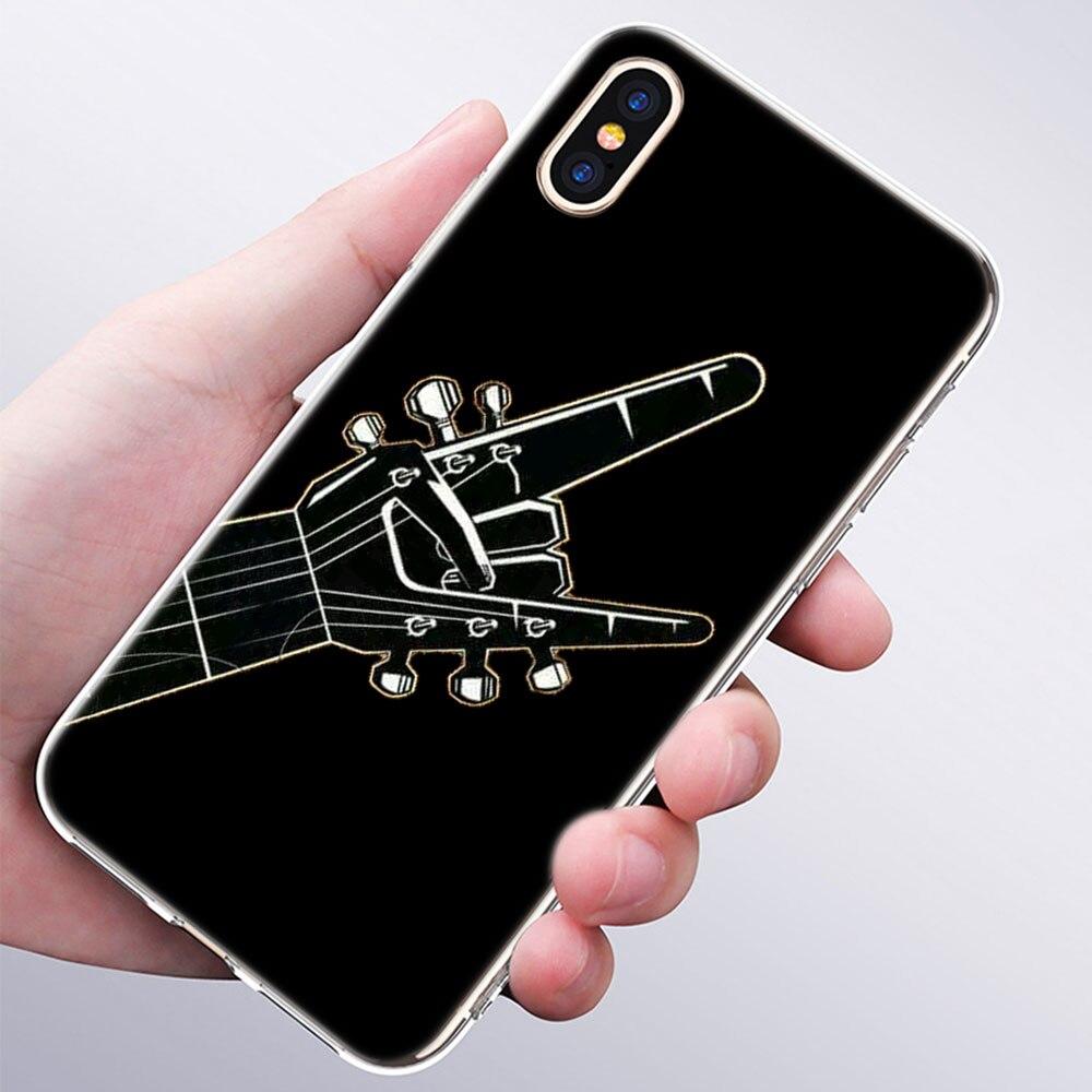 luxury Soft Silicone Phone Case Rock roll skull for Apple iPhone 11 Pro XS Max X XR 6 6S 7 8 Plus 5 5S SE Fashion Cover