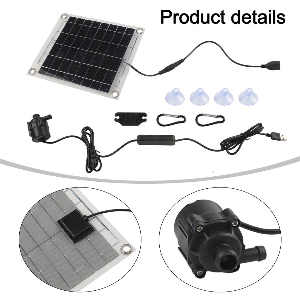 Gartenbrunnen 10W Pumpe 12V Hochleistungs-Solarmodul Trockenlaufschutz Außen-Wasserspiele Für den Garten Für den Außenbereich