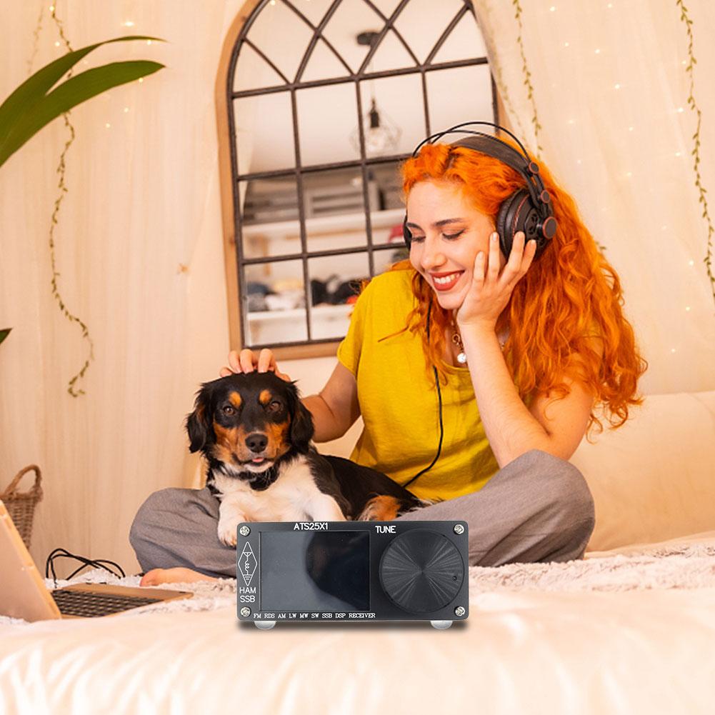 ATS25X1 Full-Band DSP Radio Receiver FM/LW/MW/SSB Receiver Si4732 Chip Digital Radio 2.4inch Touch Screen Built in Battery