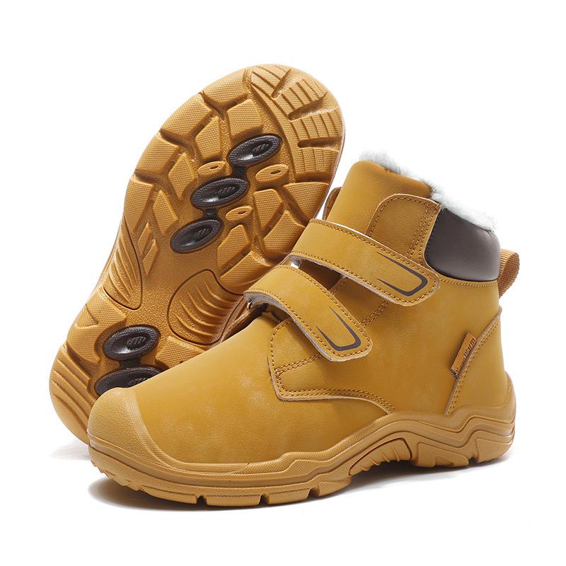 Trendy High-Top Winter Snow Boots for Kids - Warm Cotton Casual Footwear
