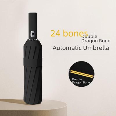 24-Rib Automatic Folding Women's UV Protection Sunshade Umbrella
