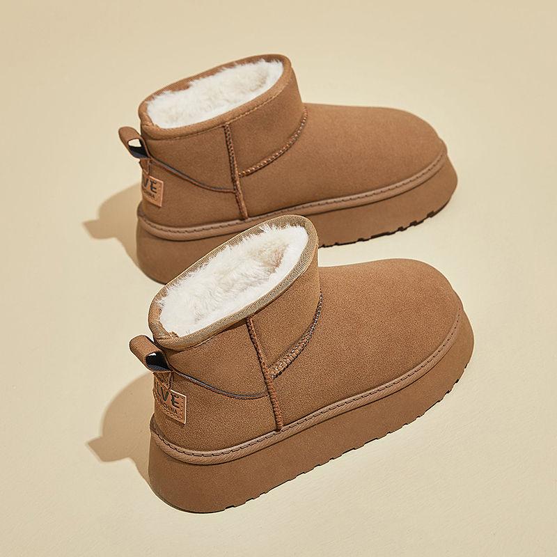 

Модные теплые ботинки на платформе женские зимние бархатные с утолщенной подкладкой новые хлопковые женские 40 коричневый