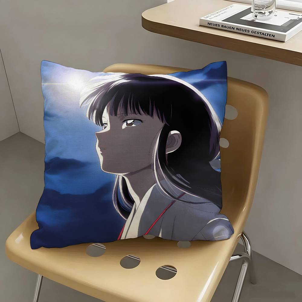 1pc Inuyasha Kikyo Pillow Case Fashion Square Pillowcase Bedroom Sofa Room Ins Decoration Leisure