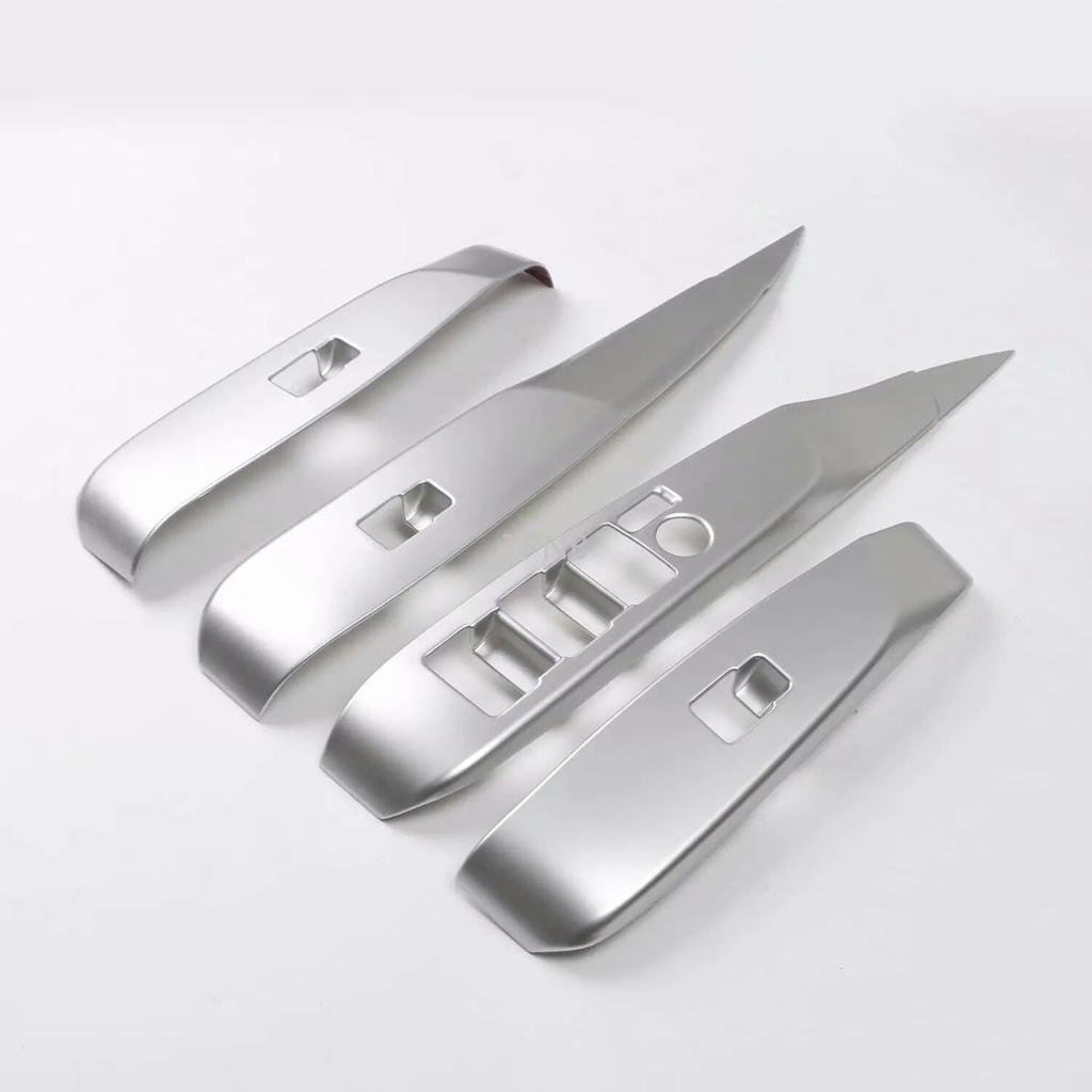 4PCS Carbon Fiber Glass Switch Decorative Cover for Toyota Camry 2018  8th Lift  Styling Accessories