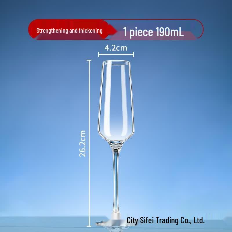 MDNG European Crystal Champagne & Martini Cocktail Glasses