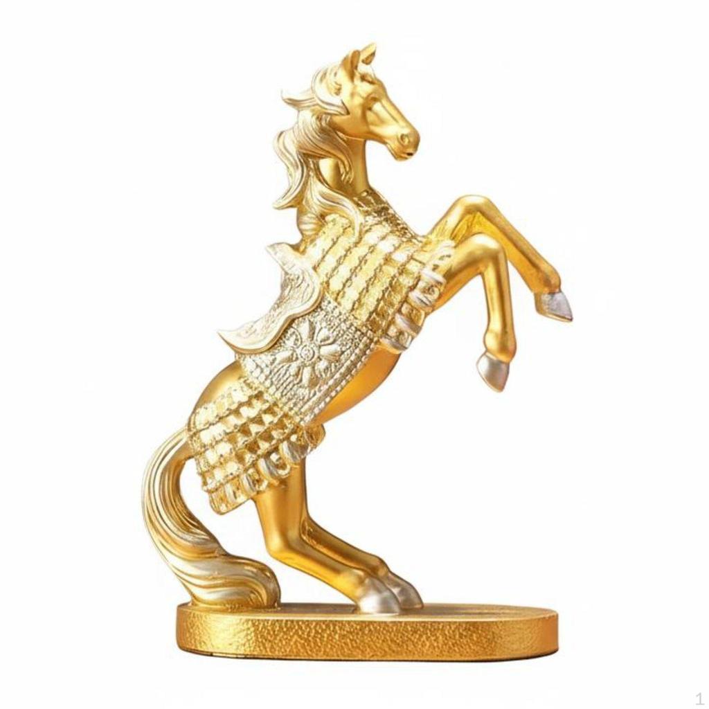 Luxury Ceramic Horse Figurine, Success Symbol Decor for Living Room, Office, Entryway War