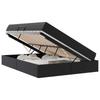 Opbergbed met Matras 2 stuks Zwart Leer