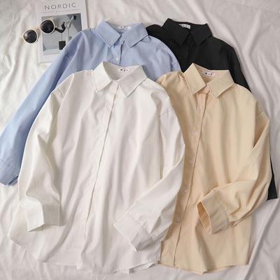 Women's White Shirt Spring and Autumn Versatile Long-sleeved High-quality Shirt
