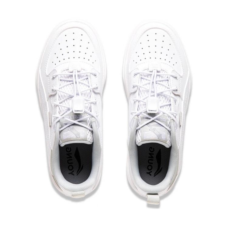 Li Ning Kids Rebound Breathable Casual Shoes Kids Sneakers White Gray YKCU126-13