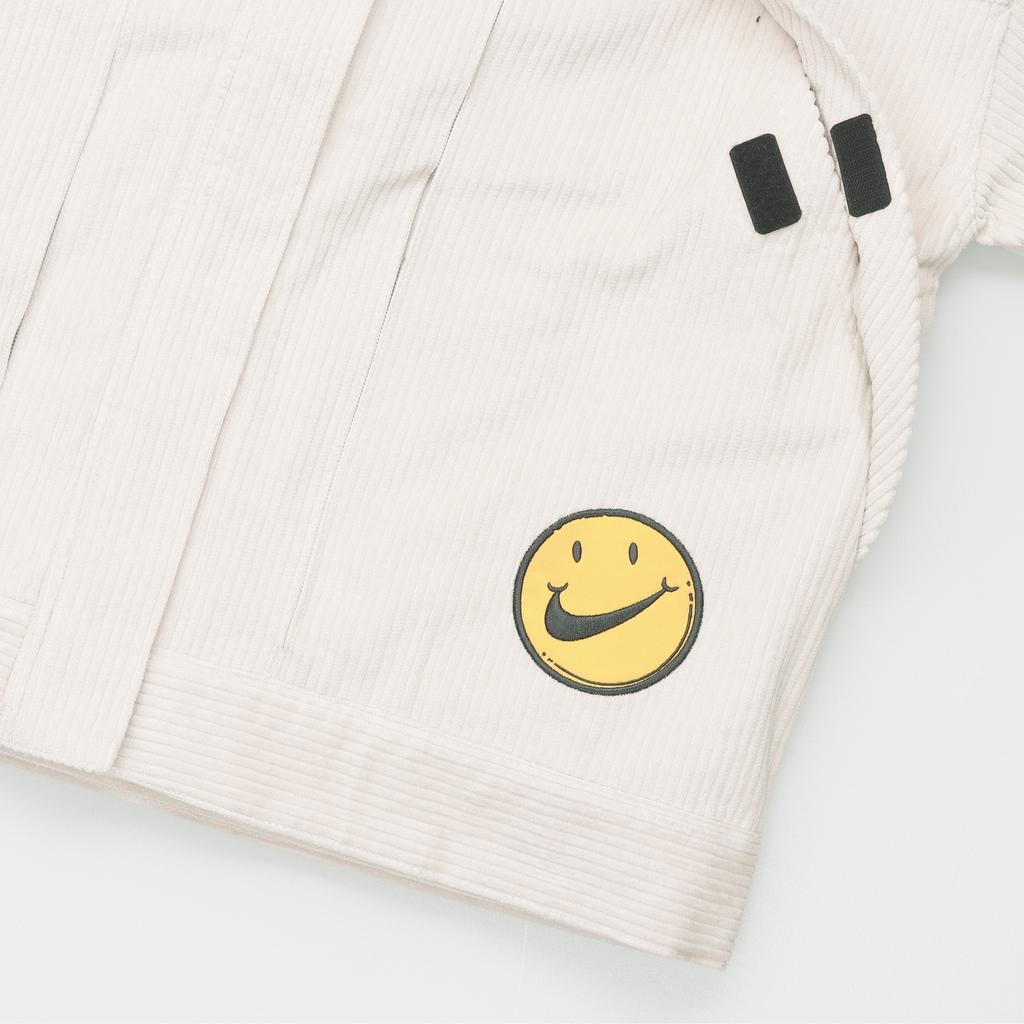 New Nike Women's Smiley Corduroy Collared Sport Jacket Pink HF0355-104