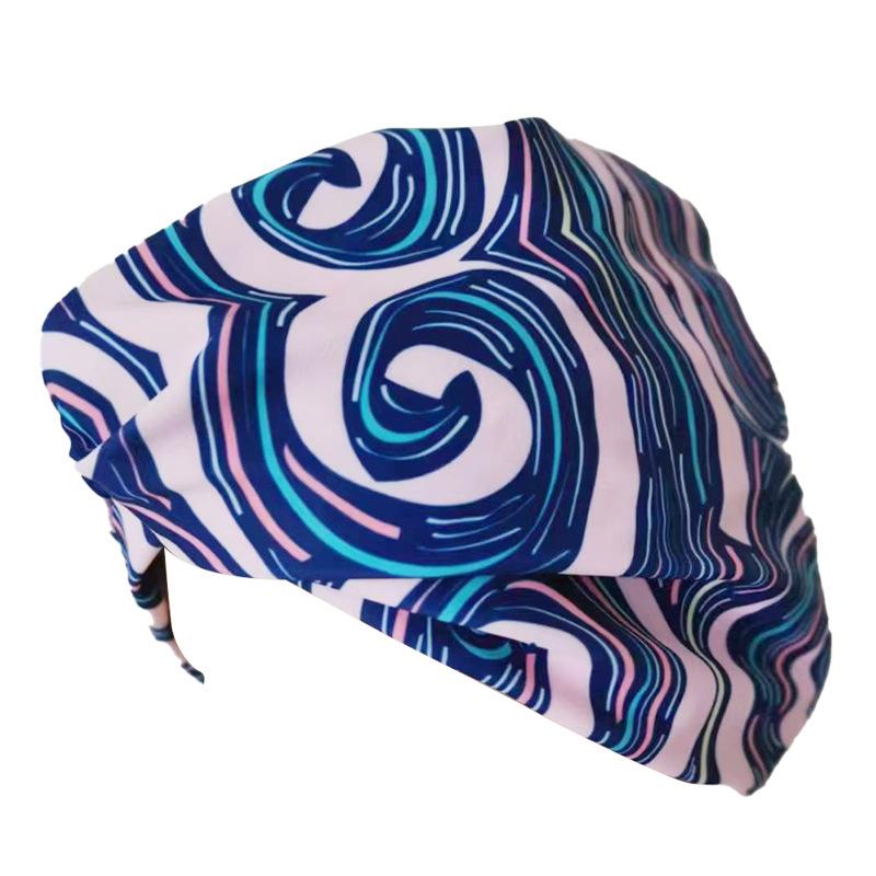 Sommer Damen Badekappe mit Druck Weiblich Nicht Würgend Kopf Hochelastisch Bequem Badekappe Erwachsener Sportkappe