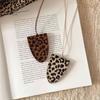 Leopard Print Glasses Storage Necklace Multi-Function Pu Leather Eyeglasses Case  Male