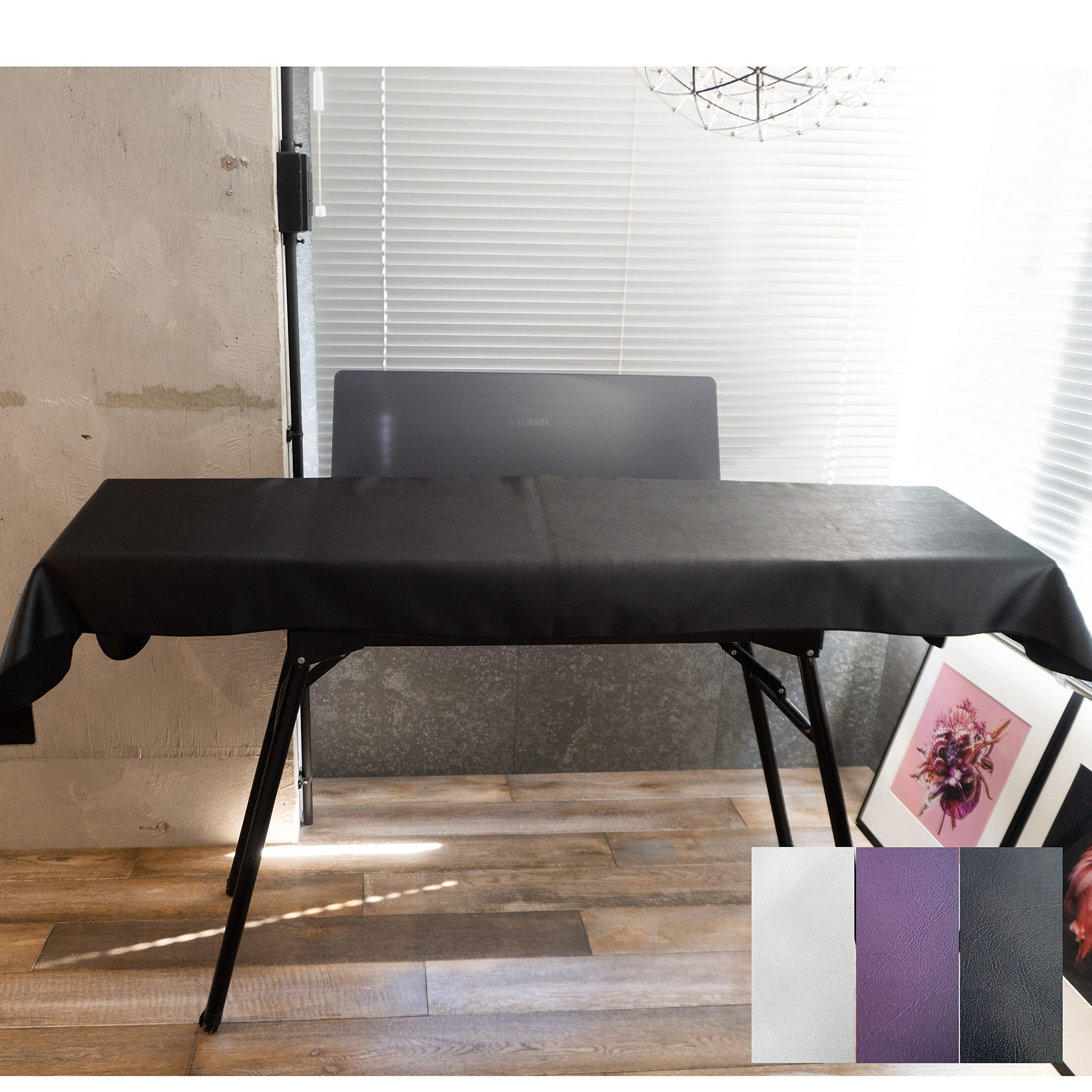 

MYW Style Washable Dust Cover for 88-Key Digital Pianos, Made in Japan, Compatible with 73-88 Key Synths and Stage Pianos (Black)