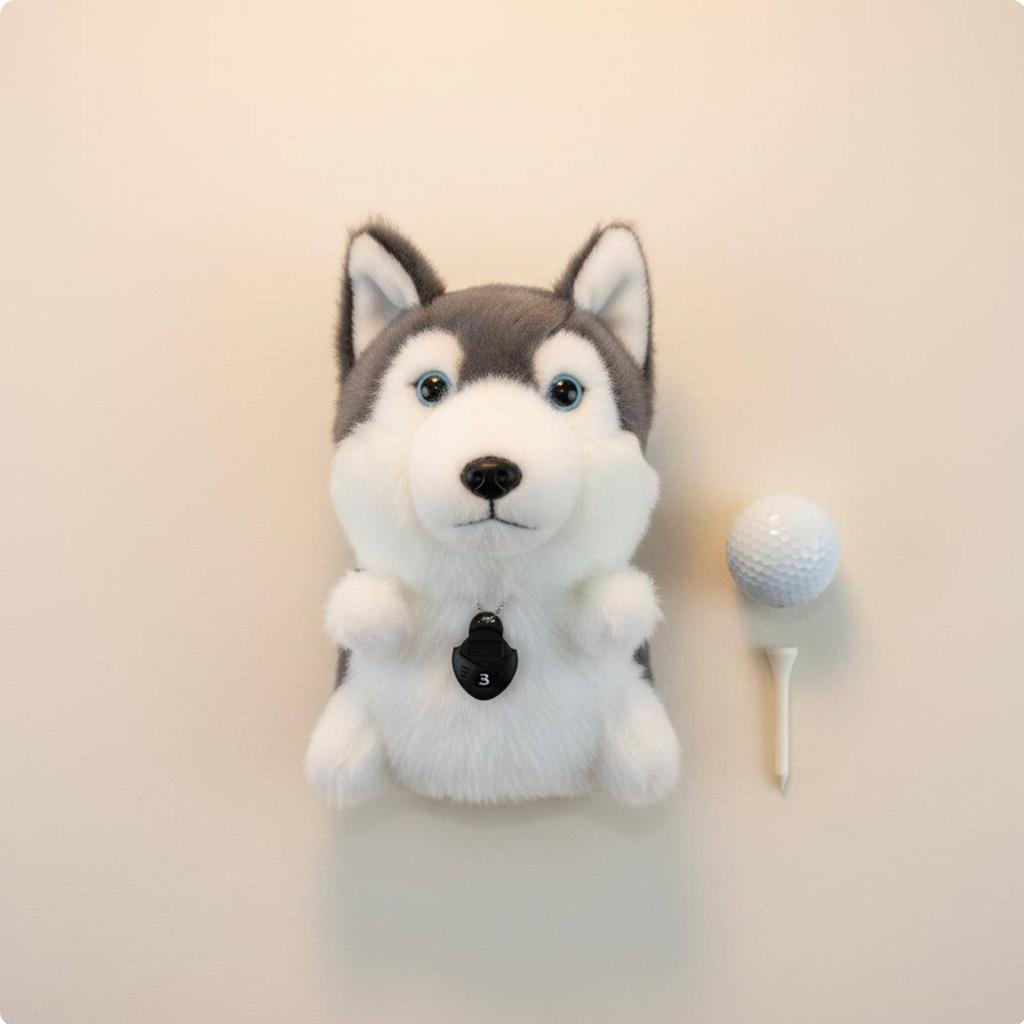 Husky Sport Headcover Accommodates 460cc Sport Sport Drivers Soft Dog Headcover Soft Dog Driver Cover Easy On and Detach