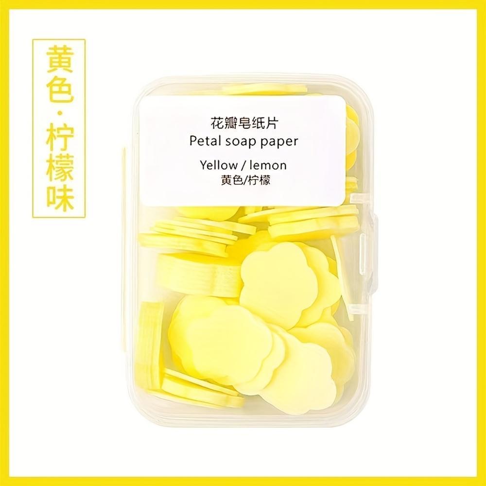 Portable Handwashing Soap Leaves for Travel Kids Students Biodegradable Mini Floral Soap Sheets In Box