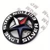 3D Metal Lonestar Car Sticker Texas Pentagram Badge Suitable for Jeep - Silver Chrome Finish ALN1