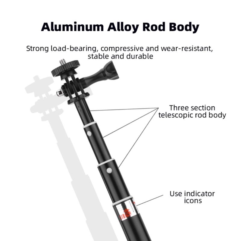 Extendable Gimbal Cameras Extension Rod Foldable Sports Cameras Selfie Stick for Pocket 3 Vlog Accessories