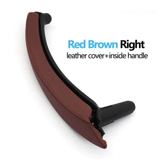 LHD RHD Interior Passenger Doors Pull Handle with Leather Outer Cover For BMW X5 X6 E70 E71 E72
