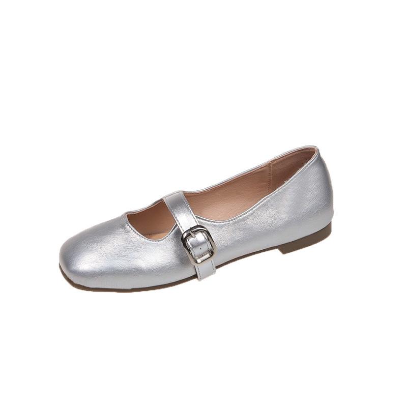 

2025 осень новый ремень одно слово Мэри Джейн женские туфли универсальные балетки с мягкой подошвой удобные повседневные одинарные туфли 40