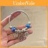 Stainless Steel Open Bangle With Life Tree Motif And Butterfly Elements For Female Fashion Accessory