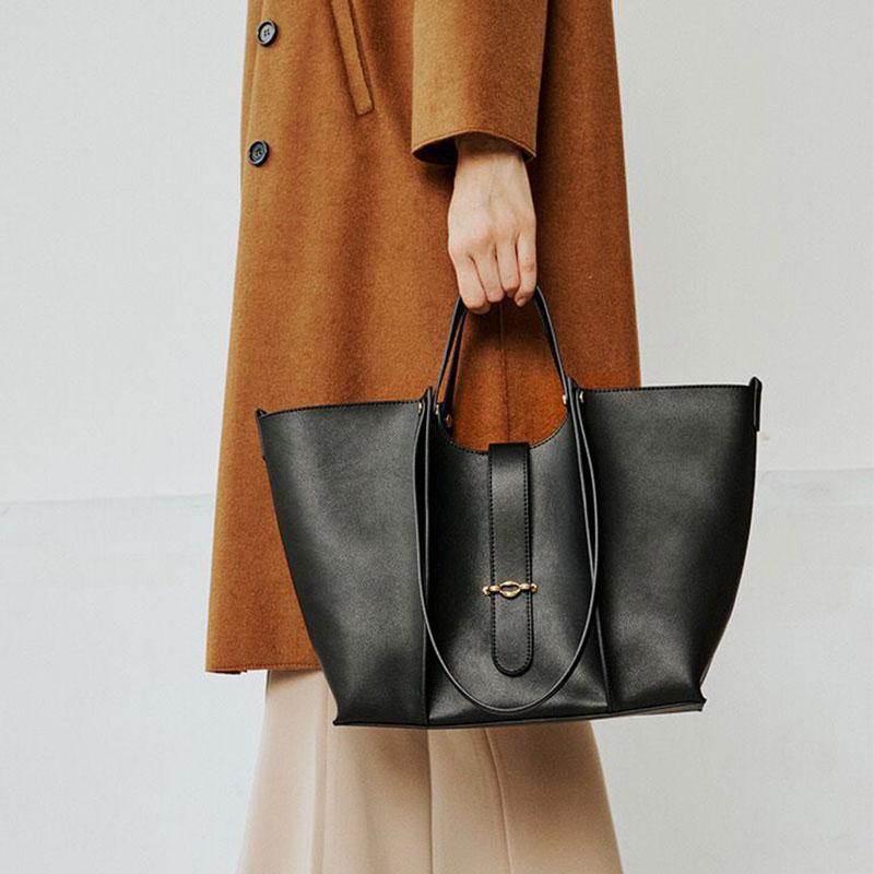 Women's Tote Bag Luxury Designer Cowhide Women Shoulder Bag Large Capacity Fashion Female Handbags Genuine Leather Bags