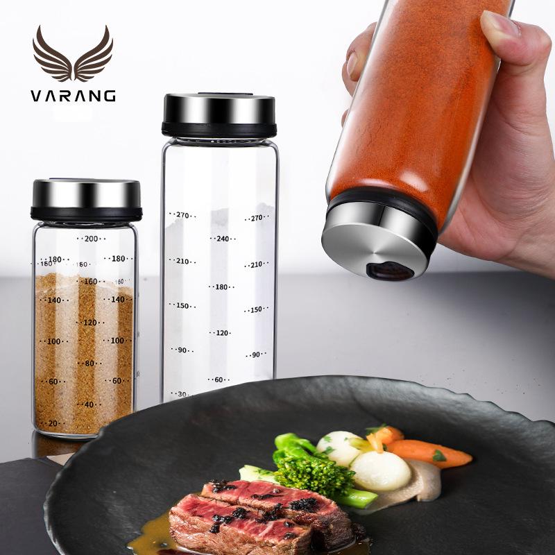 

VARANG Кухня Приправа Бутылка Барбекю Приправа, Перец Тмин, Стеклянная бутылка Домашняя кухня Посыпать Соляной бак Герметичный