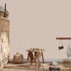 Checkerboard Wallpaper Beige, White and Orange for Living Room and Bedroom 50x1000