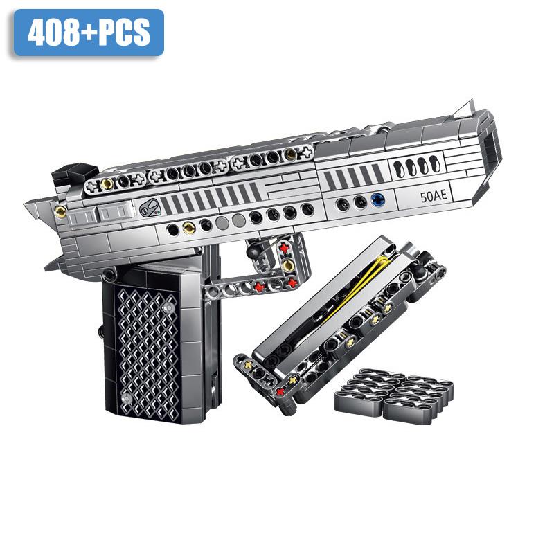 Military MOC M2 Machine Gun Sniper Rifle K98 MP5 AK47 M4A1 Gatling Gun Building Blocks DIY UZI Weapon Bricks Toys For Kids Gifts