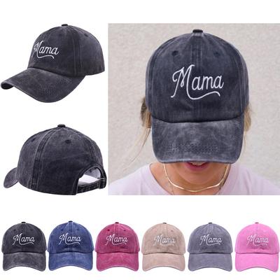 New Vintage Embroidery Letter Mama Baseball Cap Outdoor Casual Adjustable Sunshade Caps Trucker Hats Fashion Women Snapback Hat