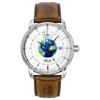 ZEPPELIN Ceas Bărbătesc Atlantic GMT cu Curea din Piele, Cadran Bej, Mecanism Automat 84685