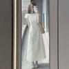 French Beautiful White Dress Women's Summer New High-end Design Sense Niche Temperament Slim Waist Dress