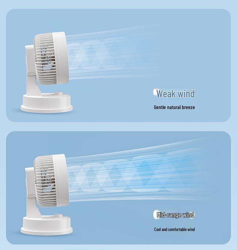 Silent Desktop Electric Fan: Compact Wind Turbine for Home & Office Air Circulation