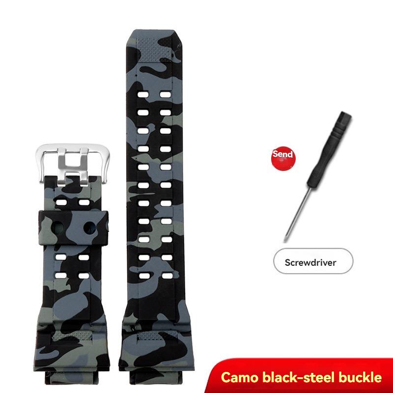Per Casio G-SHOCK Serie 3410 GW-9400 GW9300 Cinturino in Gomma Siliconica Orologio GW9400 GW9300 Colore Mimetico Braccialetto Polsino Maschile
