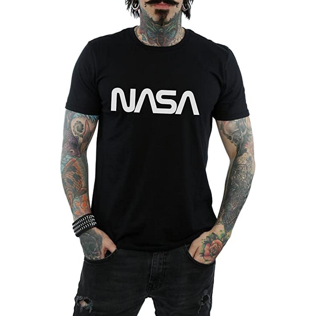 NASA Mens Modern Logo Cotton T-Shirt