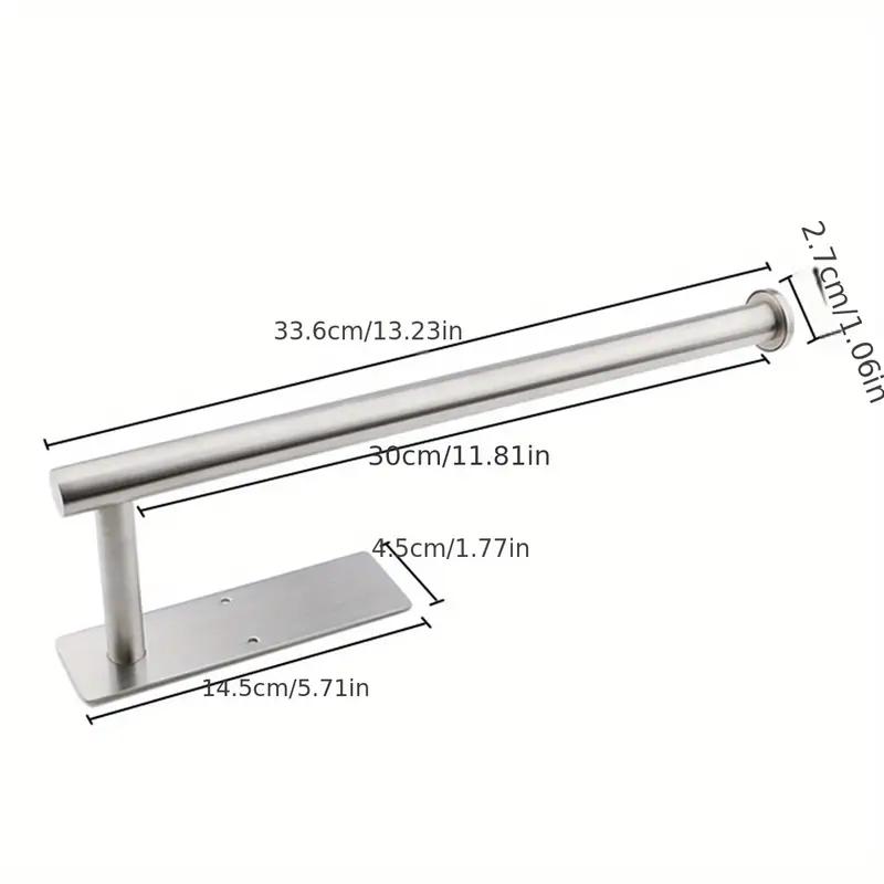 1Pcs Toilet Paper Holder, Stainless Steel Towel Rack, Self Adhesive Multi-Size Non Perforated Premium Thicken Rustproof Toilet