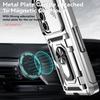 Capa Militar Resistente 2 em 1 com Deslizador de Câmera Para Samsung Galaxy Z Fold 7 6 5 4 À Prova de Choque Suporte Magnético de Anel para Carro Capa Protetora