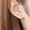 Super Flash Classic Six Claw Zircon Piercing Bone Mini Unisex Stud Earrings Ear Hole Care Trendy Jewelry Accessories
