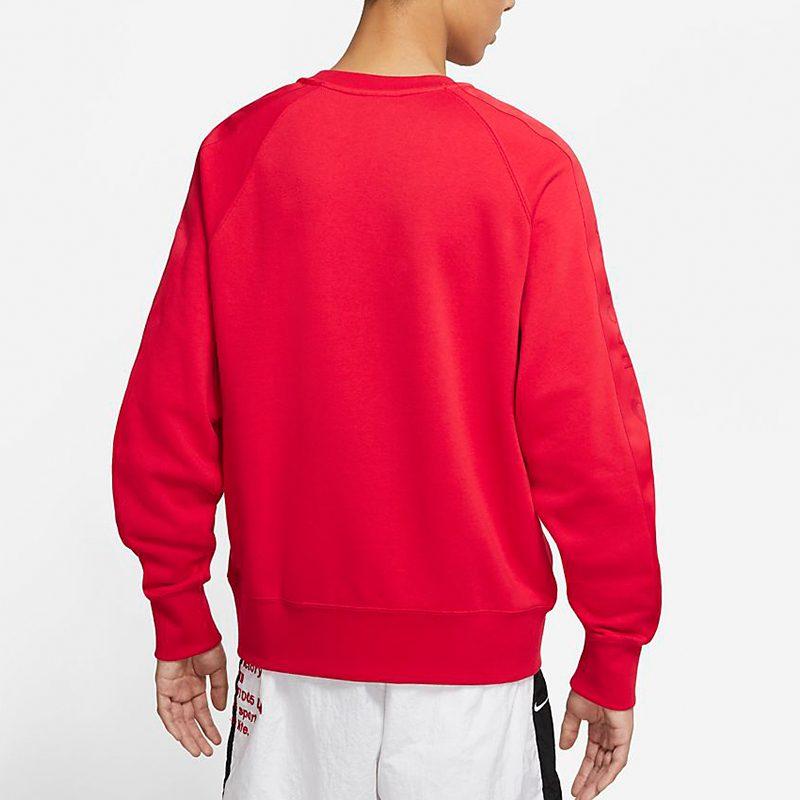 Nike Sweatshirts Men's Red Crew Neck Moderate Regular DA0087-657