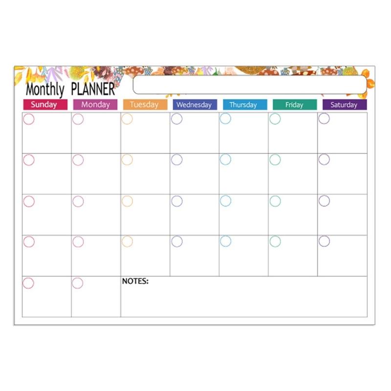 Fridge Magnetic Calendar Weekly Monthly Planner Magnetic Fridge Calendar Whiteboard for Kitchen Grocery Shopping List