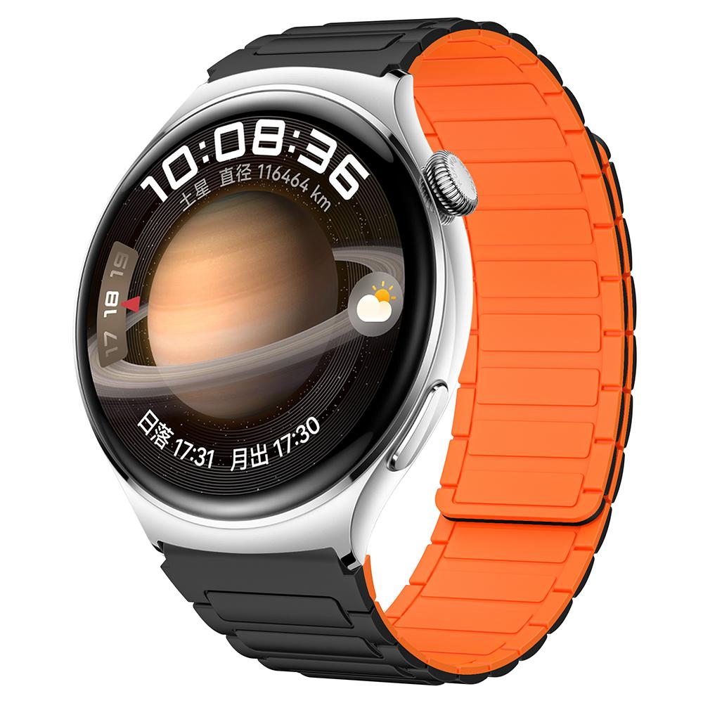 Silikon Uhrenarmband für Huawei Watch 4/4 Pro/GT 4 46mm Magnetisches Armband